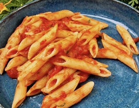 Pasta med stærk chilisauce
